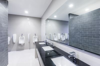 Upgraded bathroom featuring smart technology